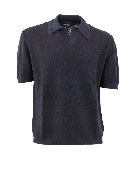 Shop EMPORIO ARMANI  Pull: Emporio Armani polo.
Colletto.
Maniche corte.
Lavorazione maglia.
Vestibilità regolare.
Composizione: 55% Lyocell 40% Lana vergine 5% Seta.
Fabbricato in Cina.. EM000877 AF13893-FB166